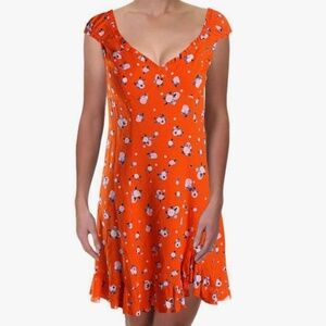 Free People Womens Like A Lady Sleeveless Printed Mini Dress
